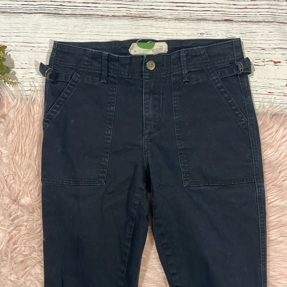 Anthropologie Dark Navy Utility Cropped Bootcut Pants - Picture 3 of 9